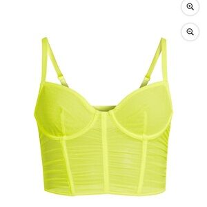 Neon Yellow Women's Bustier Top